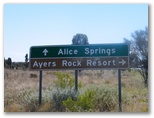 Ayers Rock Campground - Yulara: Ayers Rock Resort welcome sign